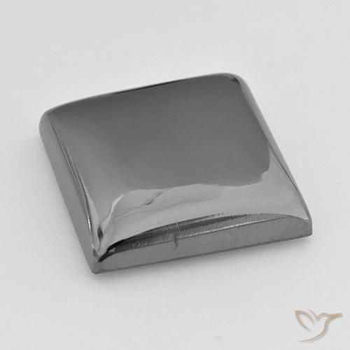 Hematites Gris plateado natural de 20.88 ct, Cuadrado, Opaco
