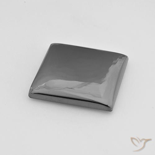 Hematites Gris medio natural de 20.31 ct, Cuadrado, Opaco