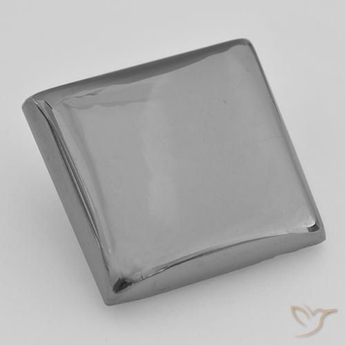 Hematites Gris plateado natural de 24.23 ct, Cuadrado, Opaco