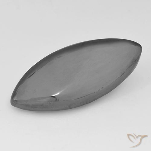 12.42ct Natural Gris plateado Hematites, Marquesa, Opaco