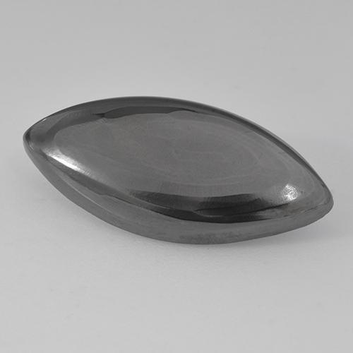 Hematita gris natural de 10,23 ct, marquesa, opaco