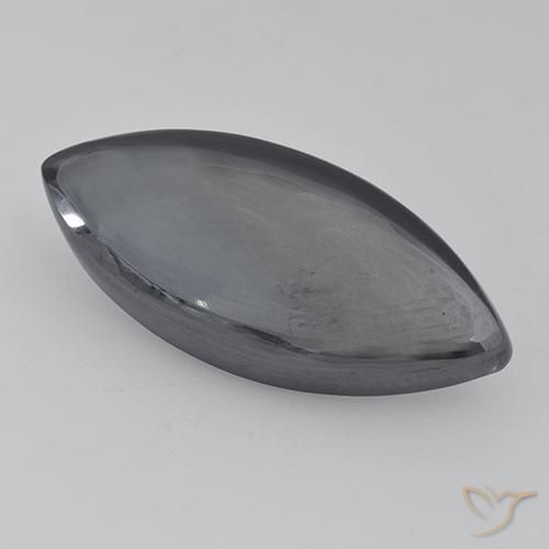 24.18ct Natural Gris plateado Hematites, Marquesa, Opaco