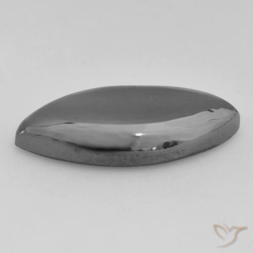 Hematita gris natural de 13,32 ct, marquesa, opaco