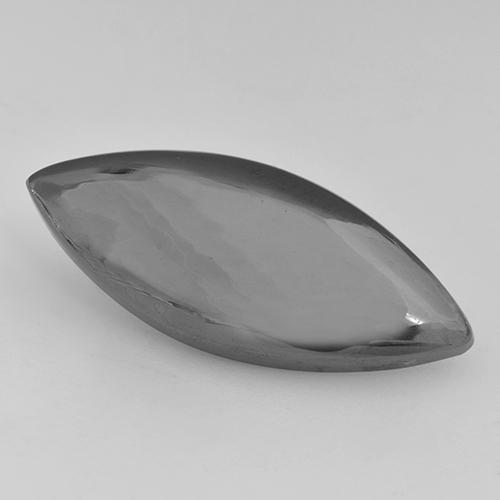 Hematita gris natural de 17,41 ct, marquesa, opaco