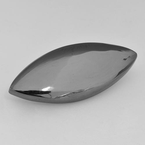 Hematita gris natural de 17,41 ct, marquesa, opaco