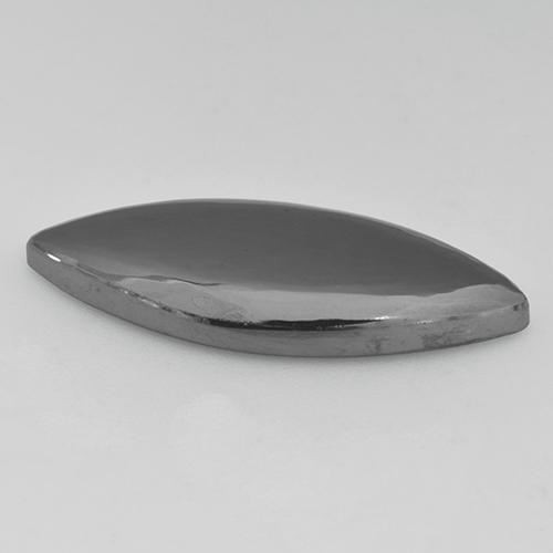 Hematita gris natural de 17,41 ct, marquesa, opaco