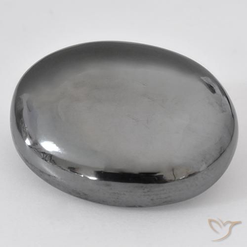 38.37ct Natural Gris medio Hematites, Ovalada, Opaco