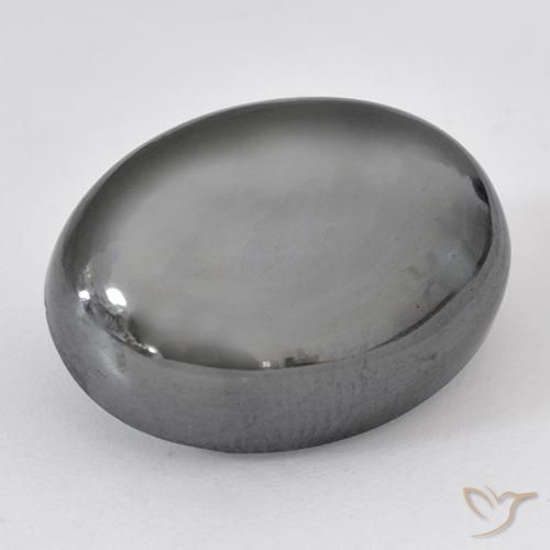 29.40ct Natural Gris medio Hematites, Ovalada, Opaco