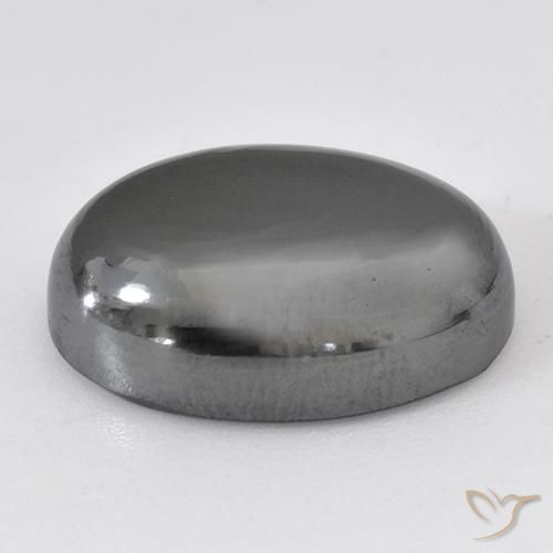 Hematites Gris medio natural de 29.40 ct, Ovalada, Opaco