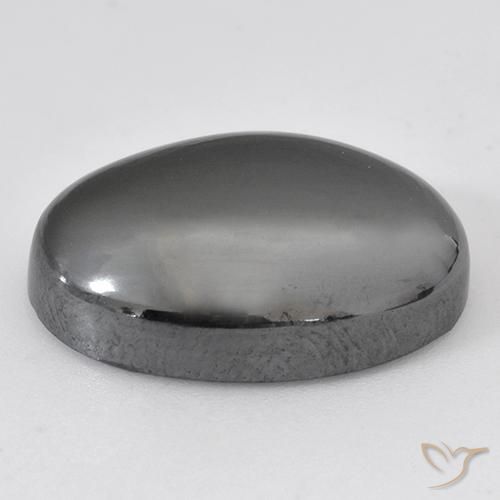 Hematites Gris plateado natural de 33.07 ct, Ovalada, Opaco