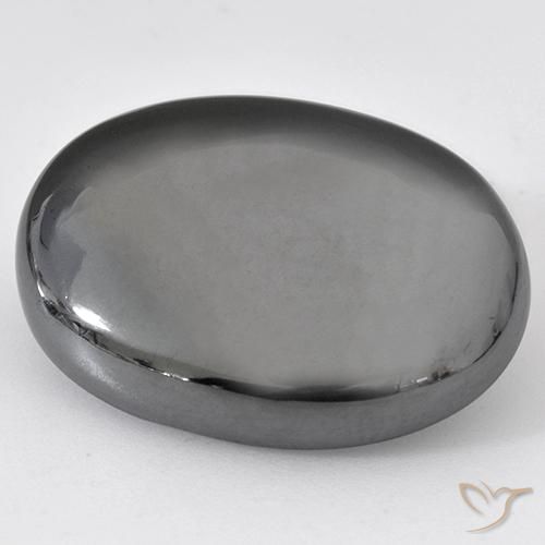 37.56ct Natural Gris medio Hematites, Ovalada, Opaco