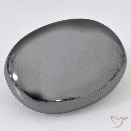 Hematites Gris medio natural de 37.56 ct, Ovalada, Opaco