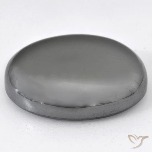 Hematites Gris medio natural de 47.89 ct, Ovalada, Opaco