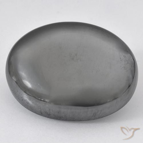 44.78ct Natural Gris plateado Hematites, Ovalada, Opaco