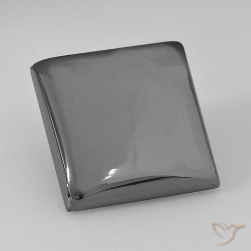 19.66ct Natural Gris plateado Hematites, Cuadrado, Opaco