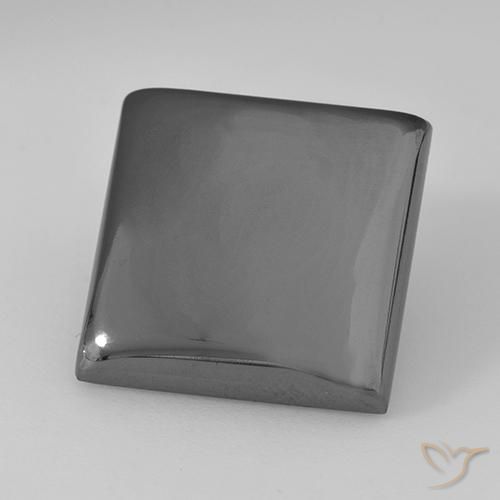 Hematites Gris plateado natural de 19.66 ct, Cuadrado, Opaco