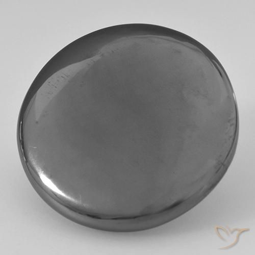 Hematites Verde medio natural de 31.75 ct, Redondo, Opaco