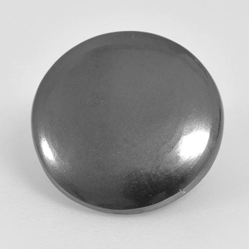 Hematites Gris medio natural de 6.86 ct, Corte Redondo, Opaco