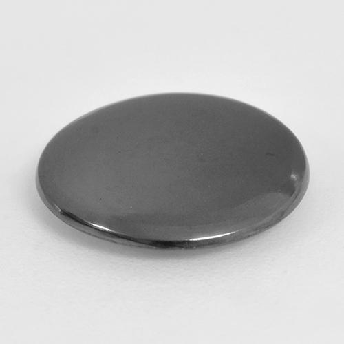 Hematites Gris medio natural de 6.86 ct, Corte Redondo, Opaco