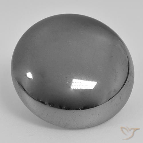 Hematites Verde medio natural de 39.41 ct, Redondo, Opaco
