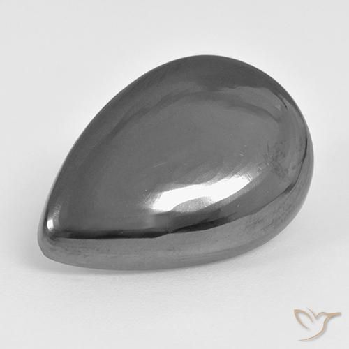 Hematites Verde medio natural de 29.01 ct, En forma de pera, Opaco