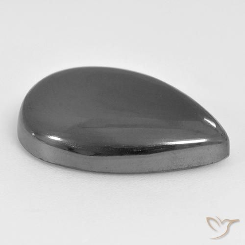 Hematites Verde medio natural de 29.01 ct, En forma de pera, Opaco