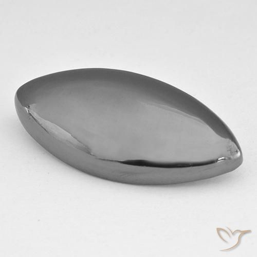 30.85ct Natural Gris plateado Hematites, Marquesa, Opaco