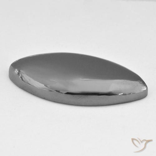 Hematites Gris plateado natural de 30.85 ct, Marquesa, Opaco
