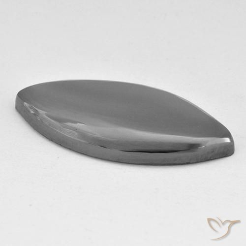 Hematites Gris plateado natural de 18.06 ct, Marquesa, Opaco