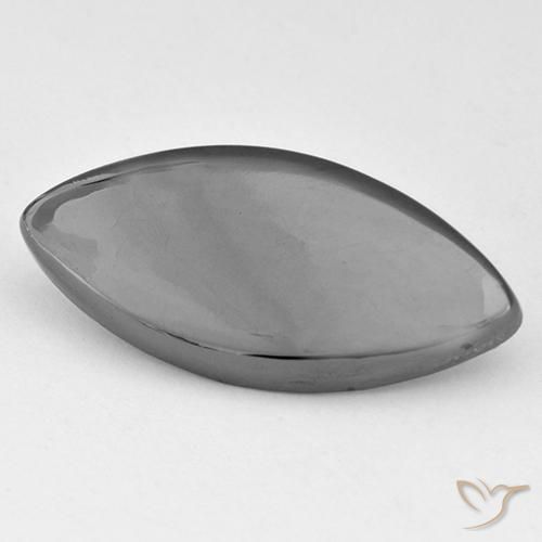 Hematites Gris plateado natural de 14.60 ct, Marquesa, Opaco