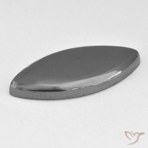 Hematites Gris plateado natural de 14.60 ct, Marquesa, Opaco