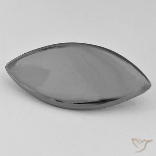Hematita gris natural de 13,62 ct, marquesa, opaco