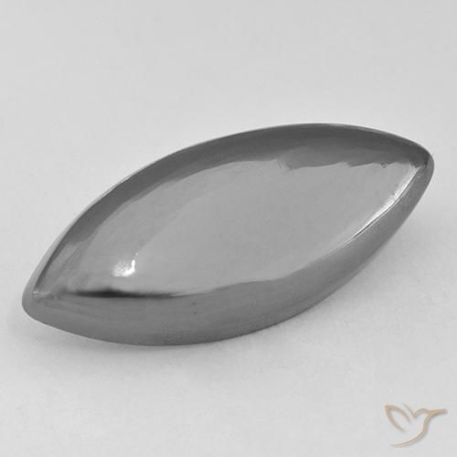16.06ct Natural Gris plateado Hematites, Marquesa, Opaco