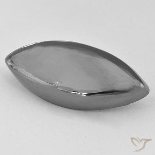 Hematites Gris plateado natural de 16.06 ct, Marquesa, Opaco