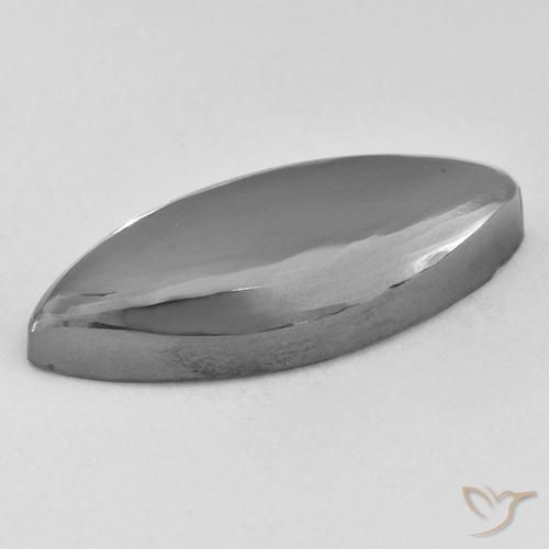 Hematites Gris plateado natural de 16.06 ct, Marquesa, Opaco