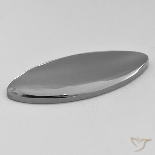 Hematites Gris plateado natural de 15.80 ct, Marquesa, Opaco