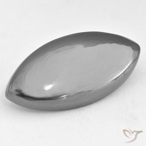 24.20ct Natural Gris plateado Hematites, Marquesa, Opaco