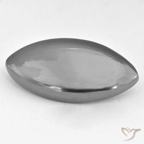 Hematites Gris plateado natural de 24.20 ct, Marquesa, Opaco