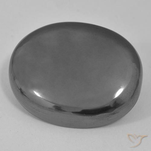 Hematites Gris medio natural de 35.61 ct, Ovalada, Opaco