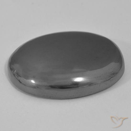 Hematites Gris medio natural de 35.61 ct, Ovalada, Opaco