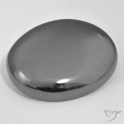37.30ct Natural Gris medio Hematites, Ovalada, Opaco