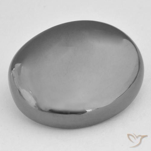 33.52ct Natural Gris medio Hematites, Ovalada, Opaco