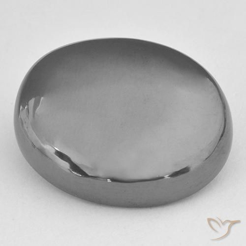Hematites Gris medio natural de 33.52 ct, Ovalada, Opaco