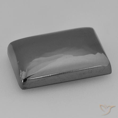 Hematites Gris medio natural de 13.17 ct, Corte Baguette, Opaco