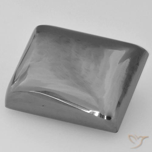 Hematites Gris plateado natural de 22.63 ct, Corte Baguette, Opaco