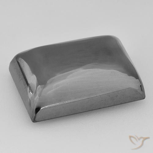 Hematites Gris plateado natural de 22.63 ct, Corte Baguette, Opaco
