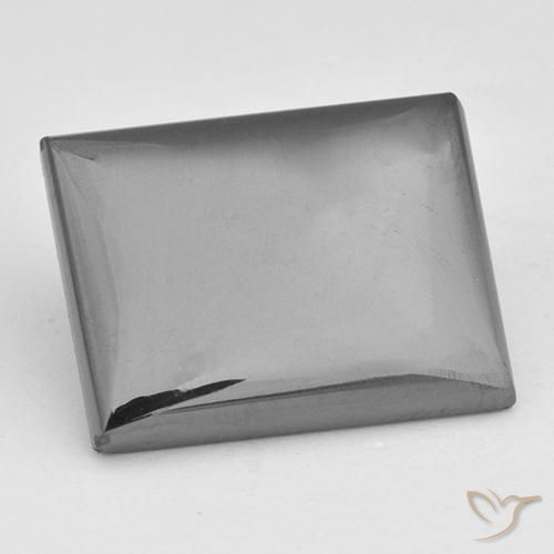 18.99ct Natural Gris plateado Hematites, Corte Baguette, Opaco