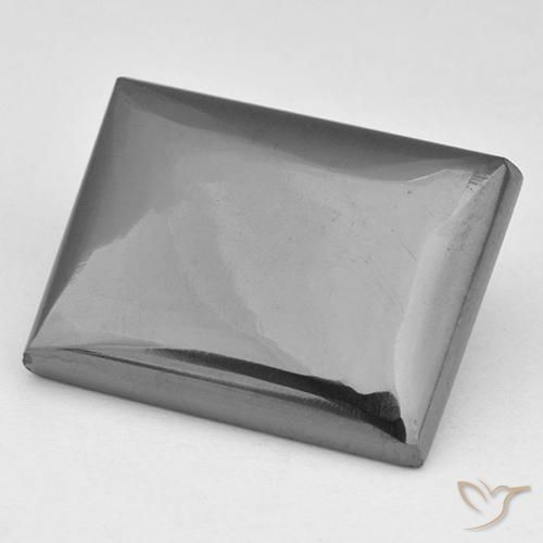 Hematites Gris plateado natural de 18.99 ct, Corte Baguette, Opaco