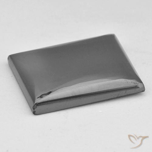 Hematites Gris plateado natural de 18.99 ct, Corte Baguette, Opaco