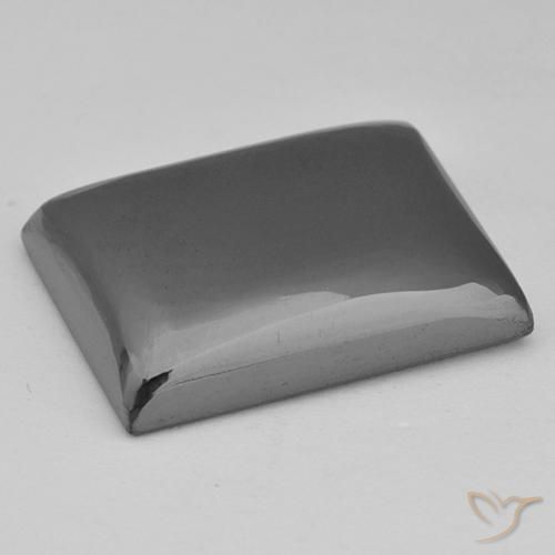Hematites Gris plateado natural de 23.74 ct, Corte Baguette, Opaco